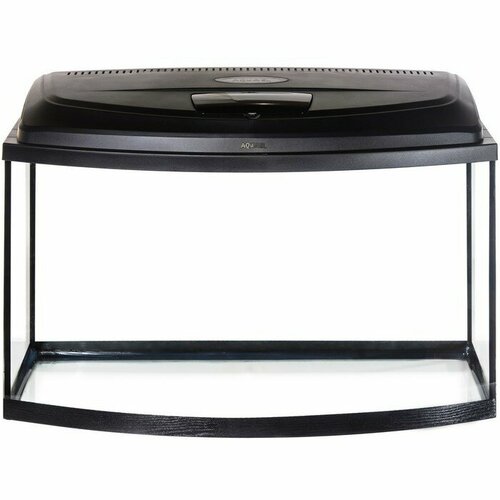 АК Аквариум Ф115/110л черный (80*35*43-9)+Крышка Aquael 80х35 LED (LT 1х16) фигурный, стекло 6/6 (Аква Плюс)