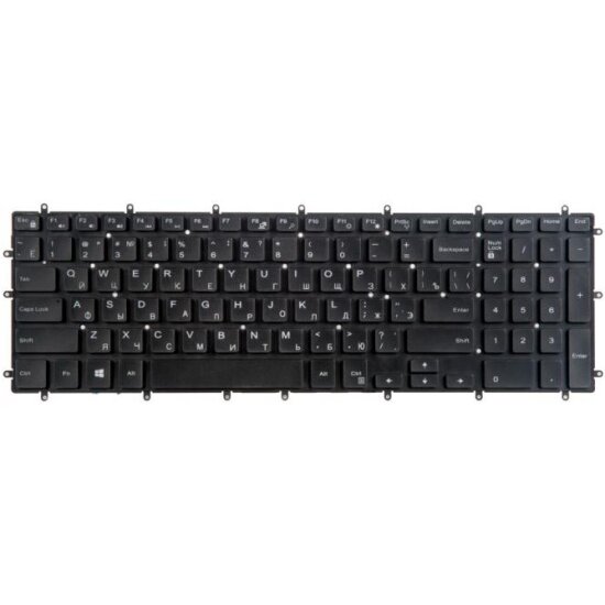 Клавиатура Rocknparts для ноутбука Dell Inspiron 15-5565, 5567, 5570, 7000 черная с подсветкой 767484