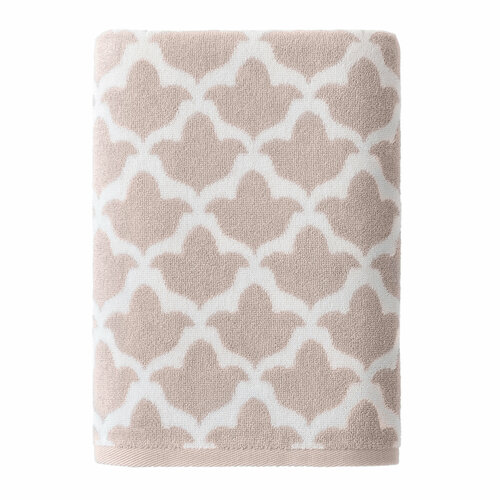 Полотенце махровое 70Х130 кофе/белый геом узор TREVISO н-текс