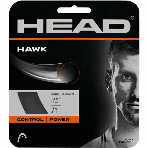 Струна для тенниса HEAD 12m HAWK Gray 281103-GR, 1.30 струна для тенниса head 12m lynx green 281784 ge 1 25