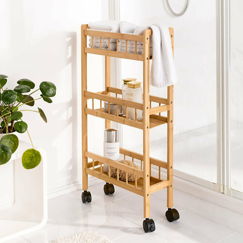 Этажерка на колесиках Бамбук 6711₽