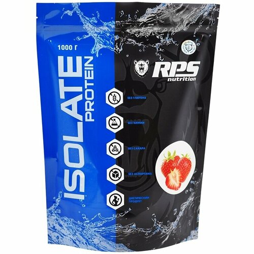 фото Изолят протеин rps nutrition whey isolate 100% - 1000 грамм, клубника