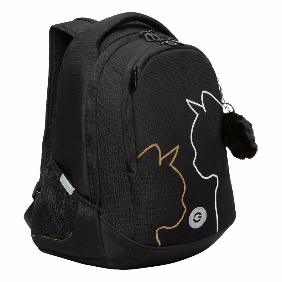 Рюкзак молодежный GRIZZLY с карманом для ноутбука 13", анатомической спинкой, для девочки, женский RD-440-3/1