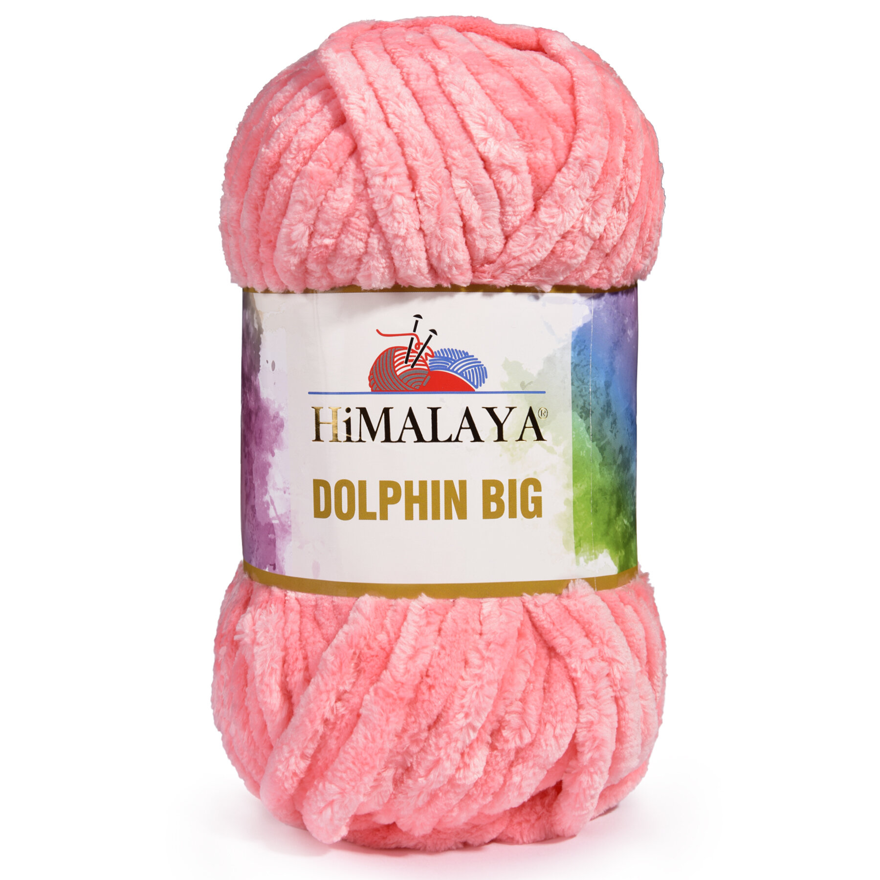 Пряжа Himalaya DOLPHIN BIG 100% Полиэстер 200гр/80м (76713 коралловый) 1 упаковка (3 мотка)