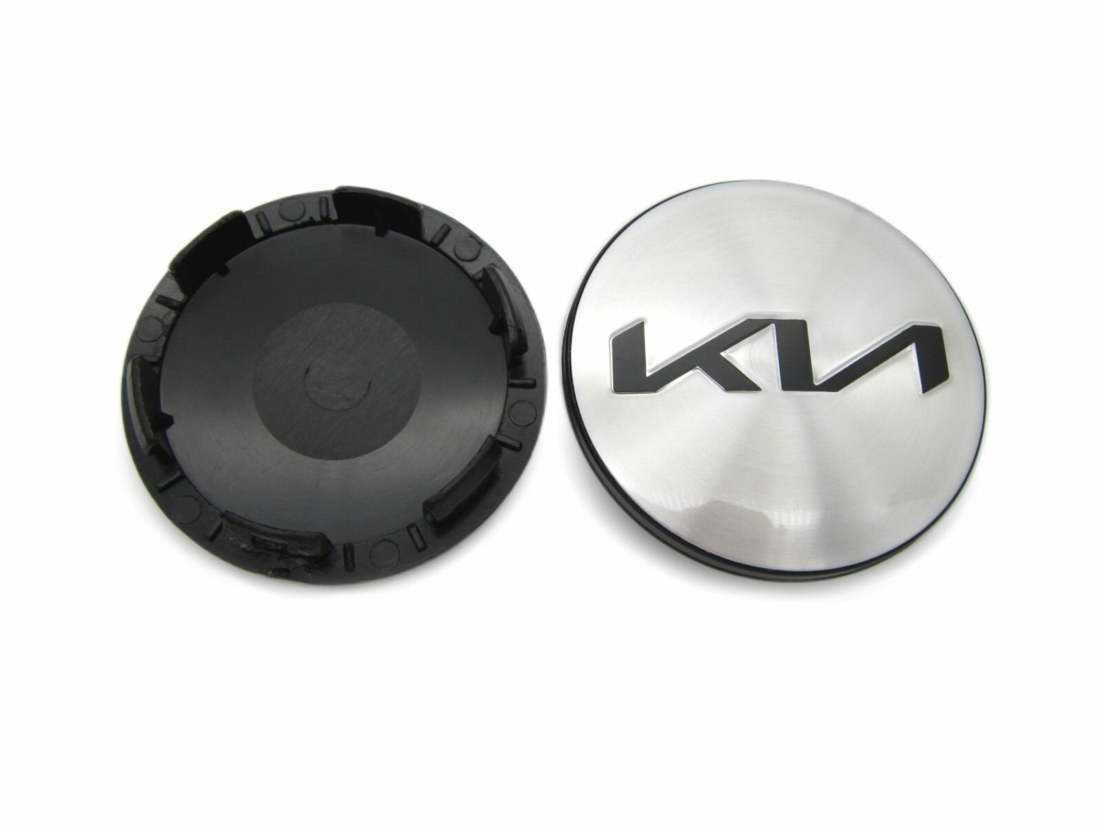 Колпачки заглушки на литые диски КиК Киа новый логотип хром 62/55/10 1 колпачок