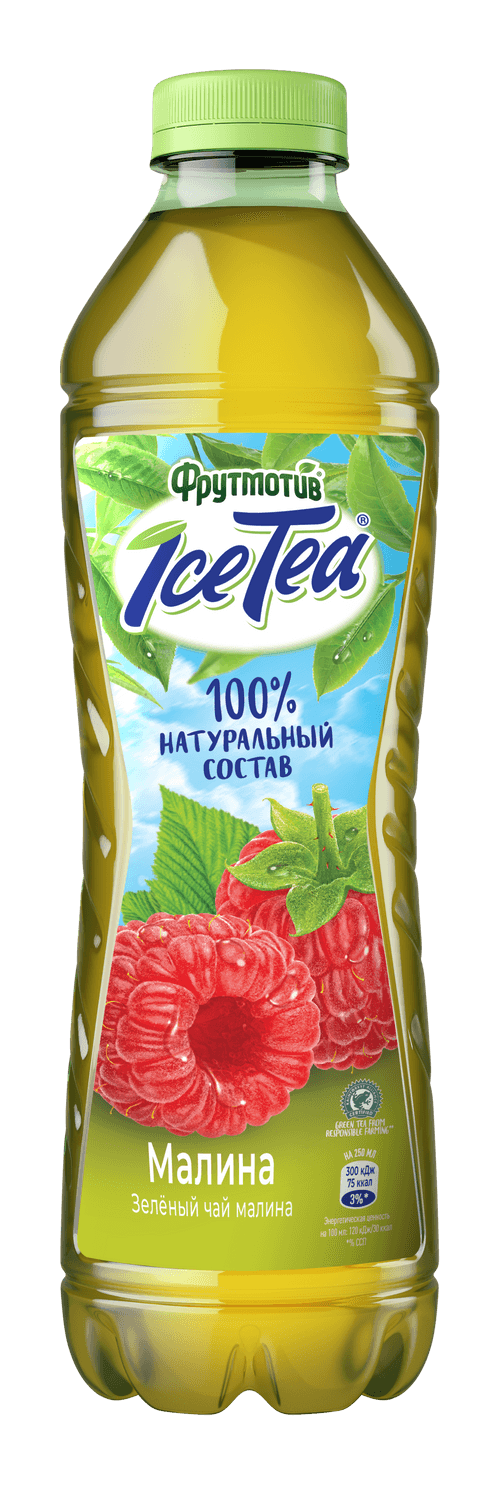 Фрутмотив IceTea Зеленый чай холодный Малина 1 л ПЭТ упаковка 6 штук - фотография № 2