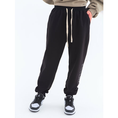 фото Брюки , размер 46-48(рост 175см), черный kf (koffee)