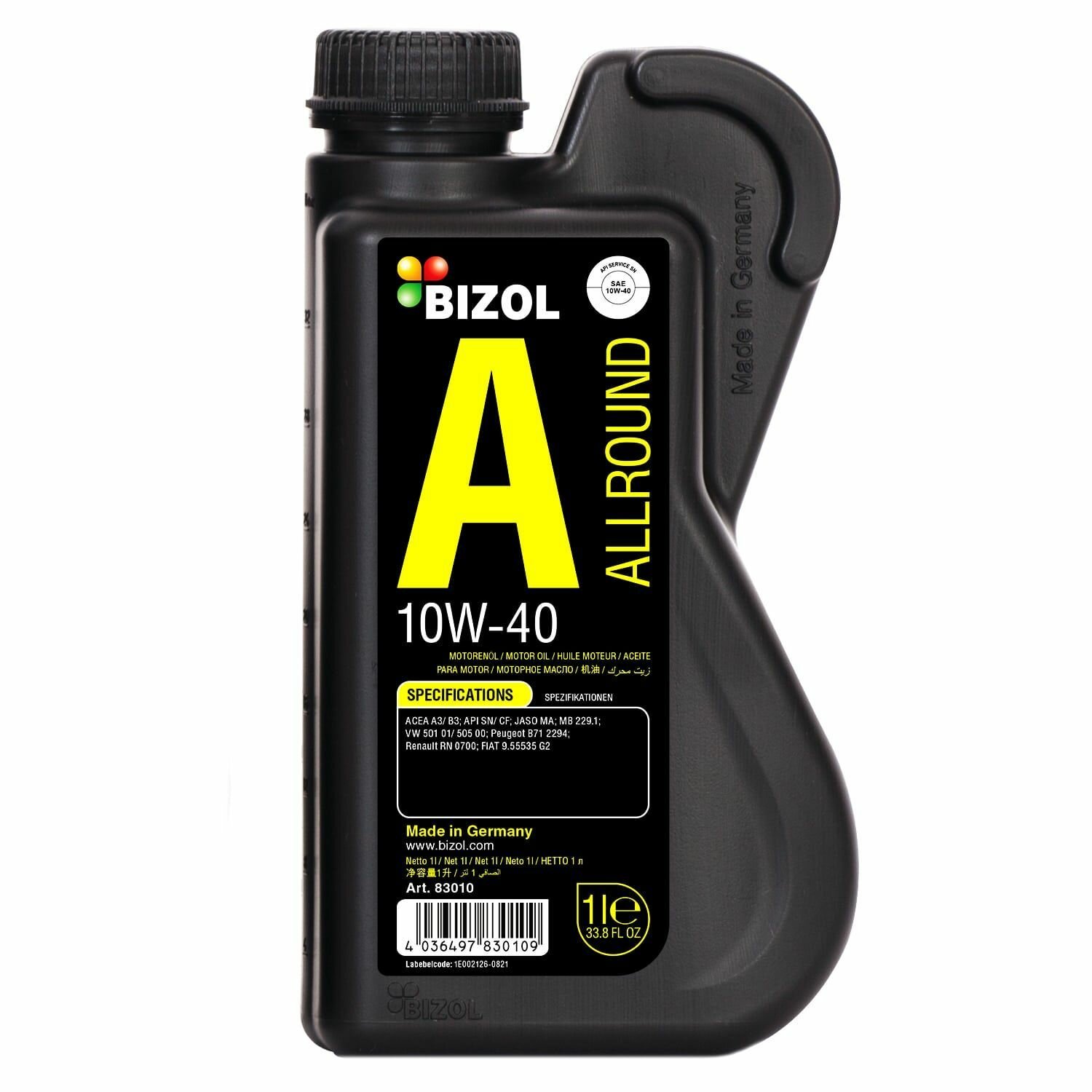 фото Минеральное моторное масло BIZOL Allround 10W-40