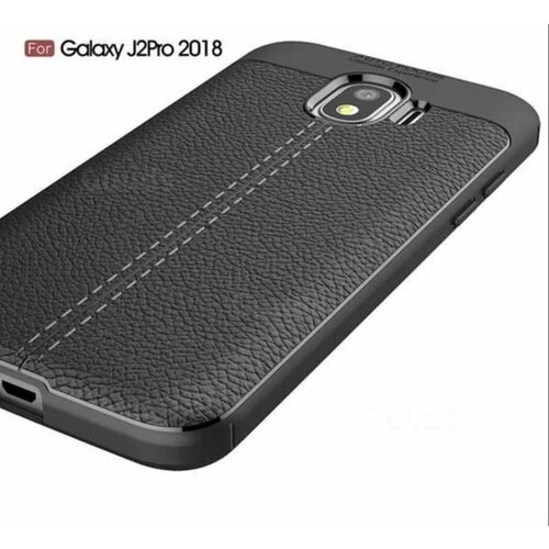 Силиконовый чёрный чехол для Samsung Galaxy j2 Pro 2018, Самсунг галакси ж2 про auto focus metal