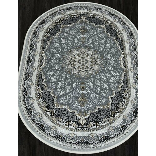 Ковер O1463 - 091 BLACK - Овал - коллекция MIRAY 160x230 11073₽