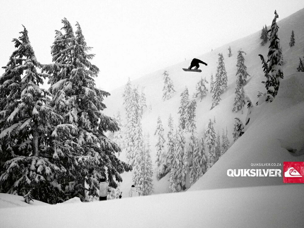 Плакат постер на бумаге Snowboarding Quiksilver/Сноубординг/спорт. Размер 21 х 30 см