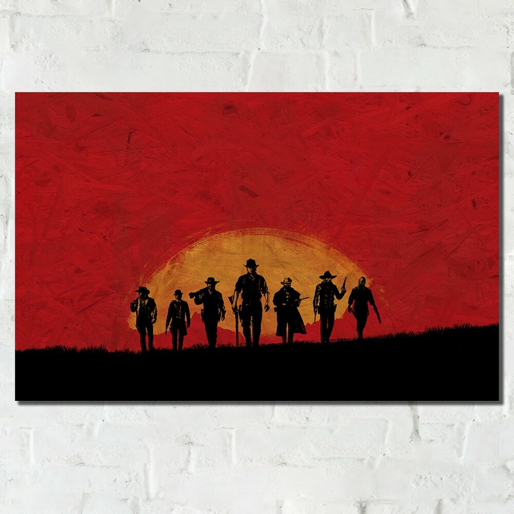 Картина интерьерная на рельефной доске ОСП Игры Red Dead Redemption 2 - 14123