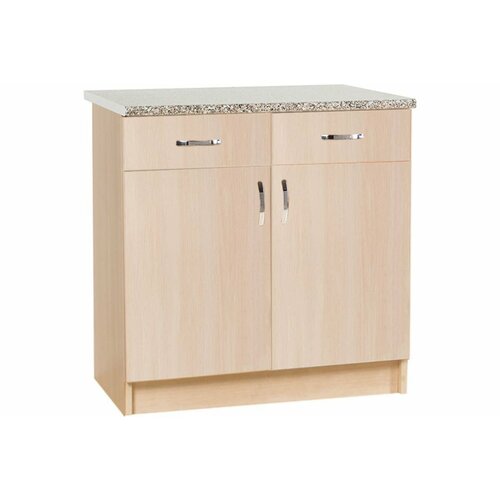 Рабочий стол SANTREK ширина 80 см цвет дуб млечный 2 ящика, стол гранит ЛДСП 52966