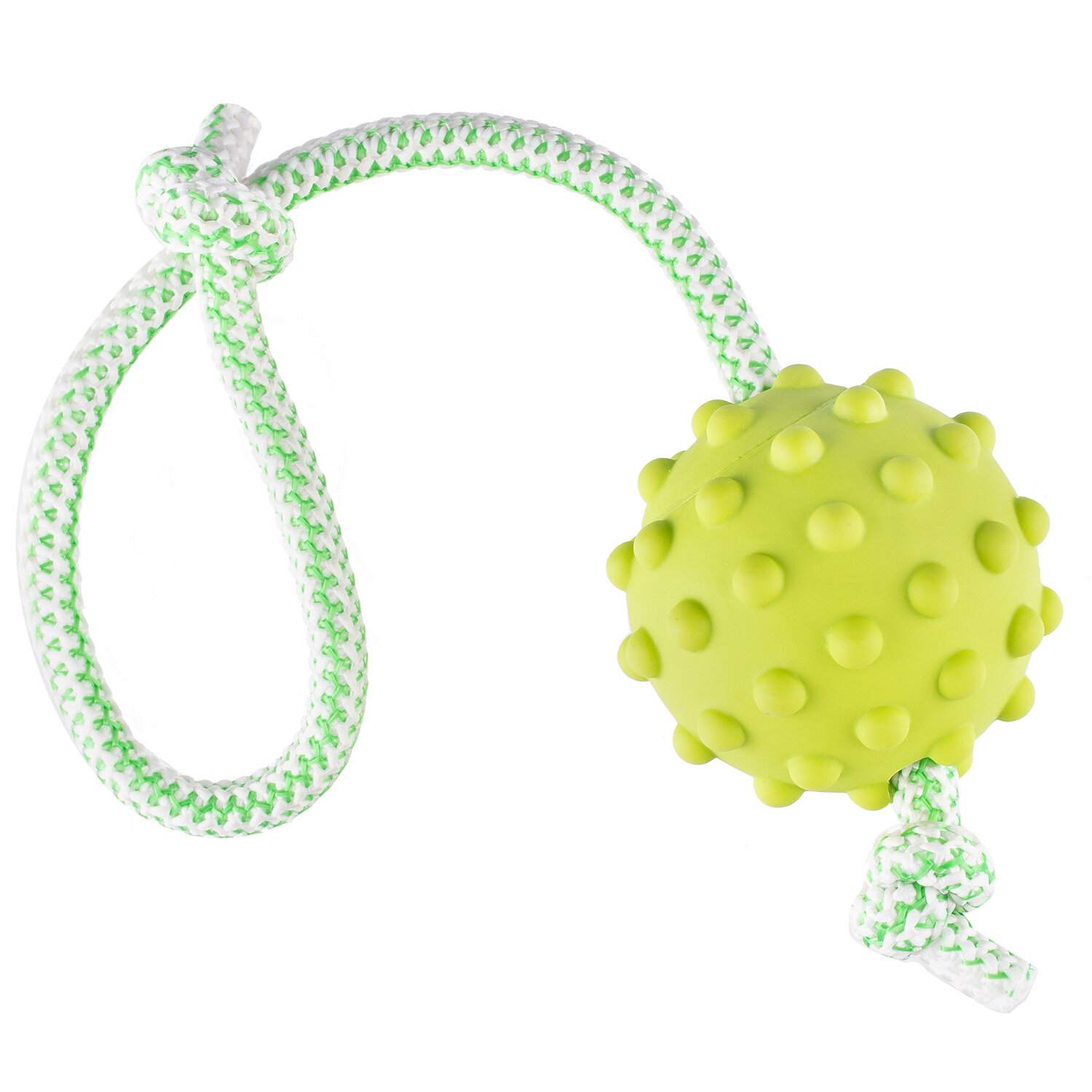 Игрушка для собак Мячик FANCY PETS "Мячик на веревке", 8,5 см