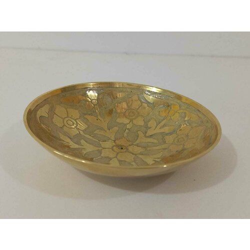 Конфетница, латунь, цветная эмаль, 10 см