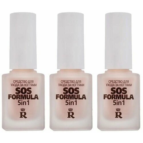 Relouis Средство для ногтей Sos Formula, 5 в 1, 12 гр, 3 шт