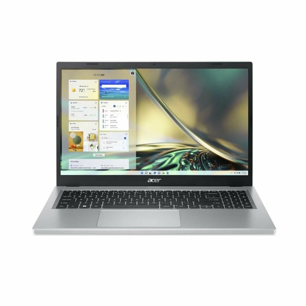 Ноутбук Acer Aspire 3 A315-24P-R28J 156" FHD IPS/AMD Ryzen 5 7520U/8GB/256GB SSD/Radeon Graphics/NoOS/RUSKB/серебристый (NX KDEER00C)