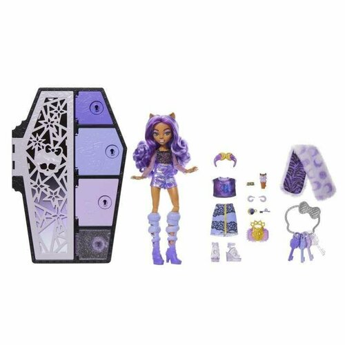 Monster High Doll, Clawdeen Wolf, Skulltimate Secrets: Fearidescent Series - Кукла Монстер Хай Клодин Вульф Череп Последние секреты HNF74 кукла монстер хай клодин вульф на роликах mattel