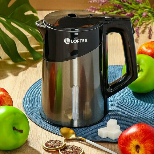 Чайник электрический Lofter B08 черный 18 л 1500 Вт скрытый нагревательный элемент металл 210500₽