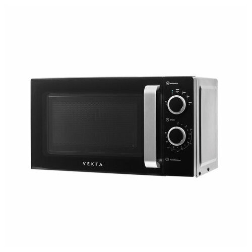 Микроволновая печь VEKTA MS720ATB объем 20 л мощность 700 Вт механическое управление таймер черная 1195100₽