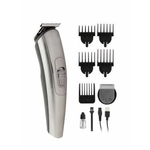 Профессиональный беспроводной триммер машинка для стрижки волос бороды и усовсалоннаядомашняяуход за волосамидля домасеребристый 199900₽