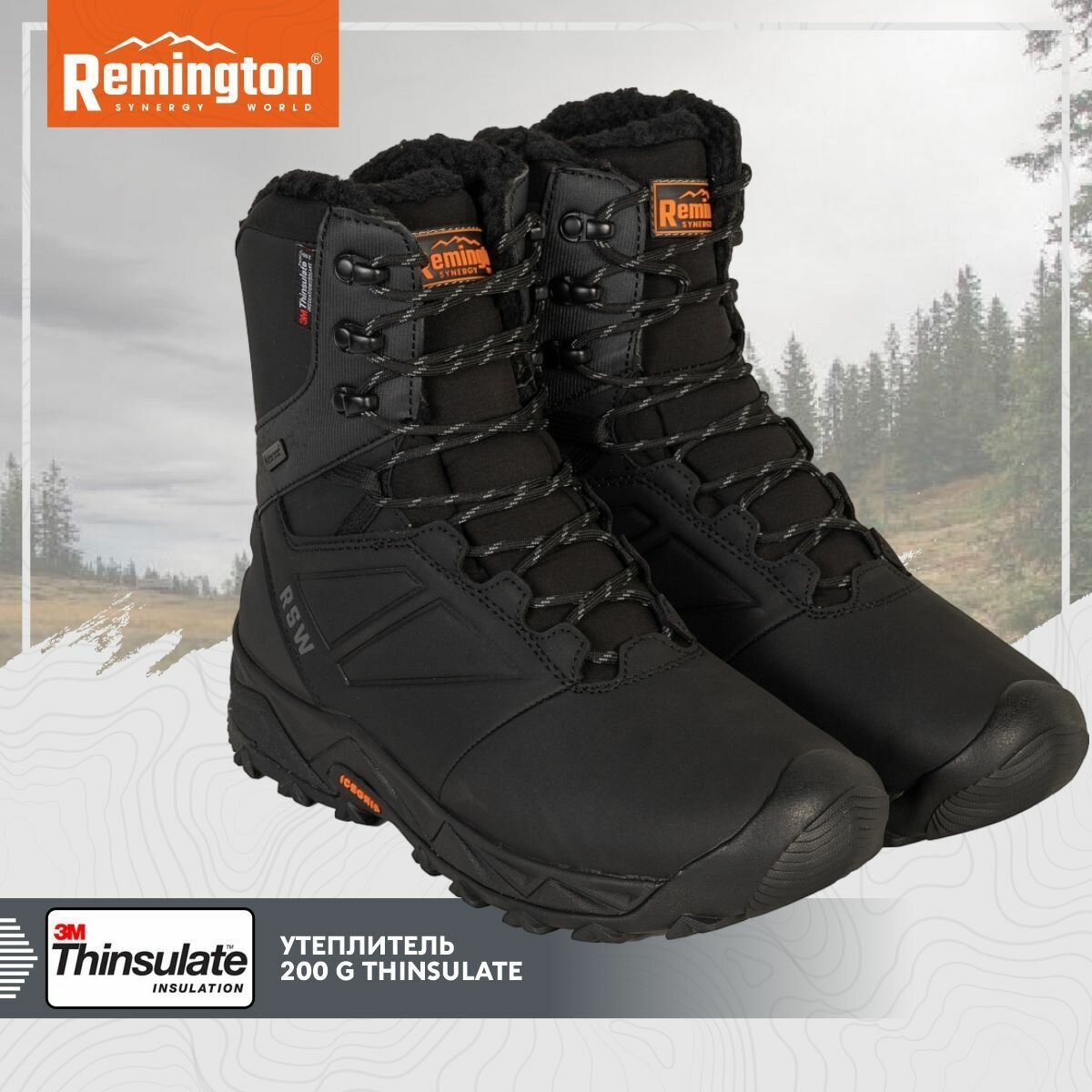 Ботинки Remington Ice Grip Boots Black 200g Thinsulate р. 43 RB2937-010