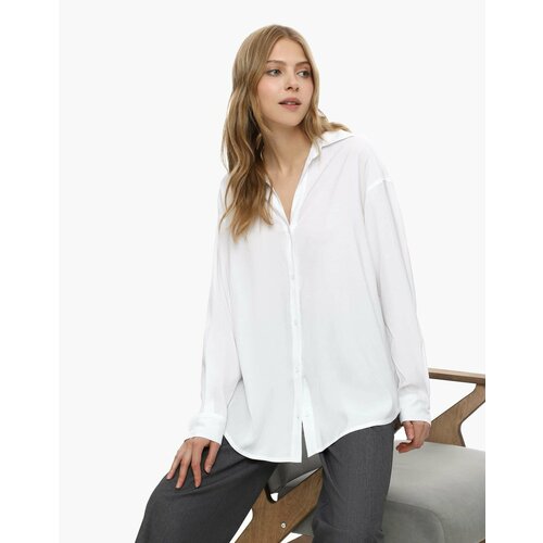 Блуза  Gloria Jeans, оверсайз, размер M, белый