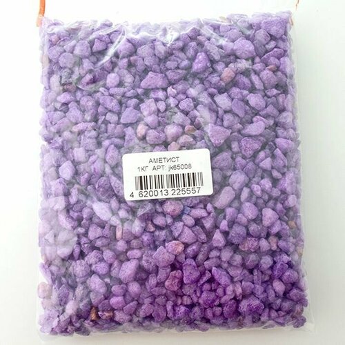 Грунт для аквариума, Jack&King, природный, Аметист, 1 кг, 1 шт