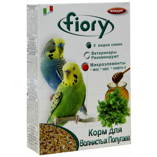 FIORY PAPPAGALLINI — Фиори корм для волнистых попугаев (1 кг х 4 шт) fiory корм для средних попугаев fiory breeders 1 кг 2 шт