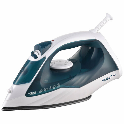 Утюг HomeStar HS-4008 бело-синий 2000Вт пар тефлоновая подошва антинакипь 192700₽