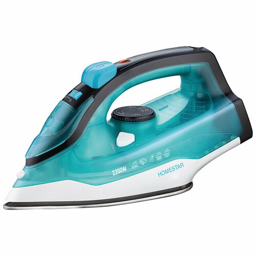 Утюг HomeStar HS-4011 бирюзовый 2200Вт пар подошва нержавеющая сталь антинакипь капля стоп 227500₽