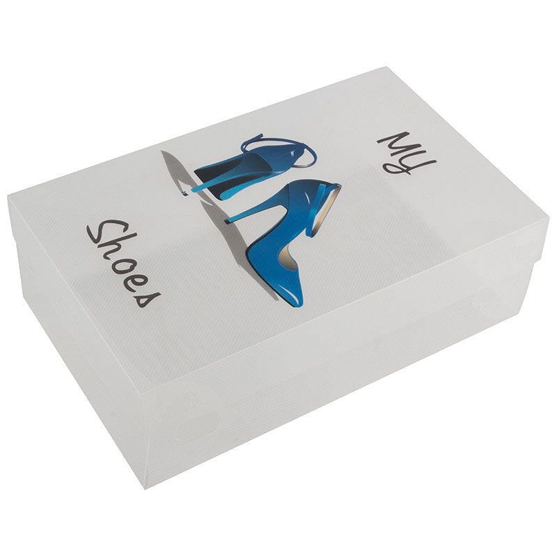 Прозрачная складная пластиковая коробка для женской обуви, 30x18x10 см