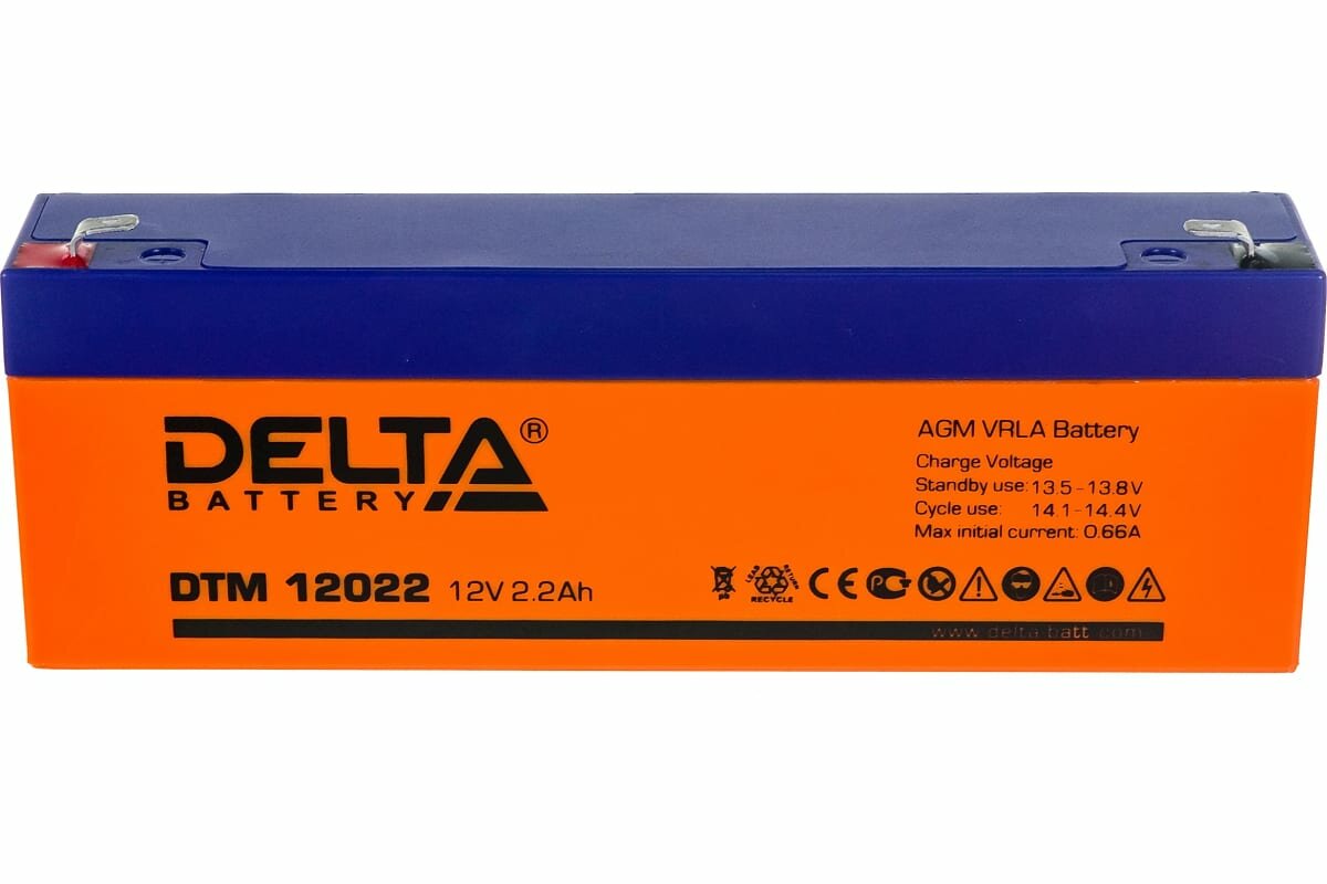 Аккумуляторная батарея DELTA Battery DTM 12022 12В 2.2 А·ч - фото №20