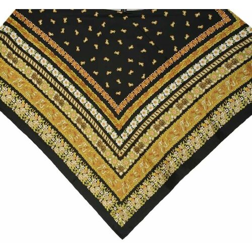 фото Платок clubseta,140х140 см, зеленый, черный