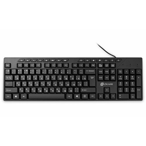 Клавиатура Oklick125M черный USB Multimedia 1678108 87000₽