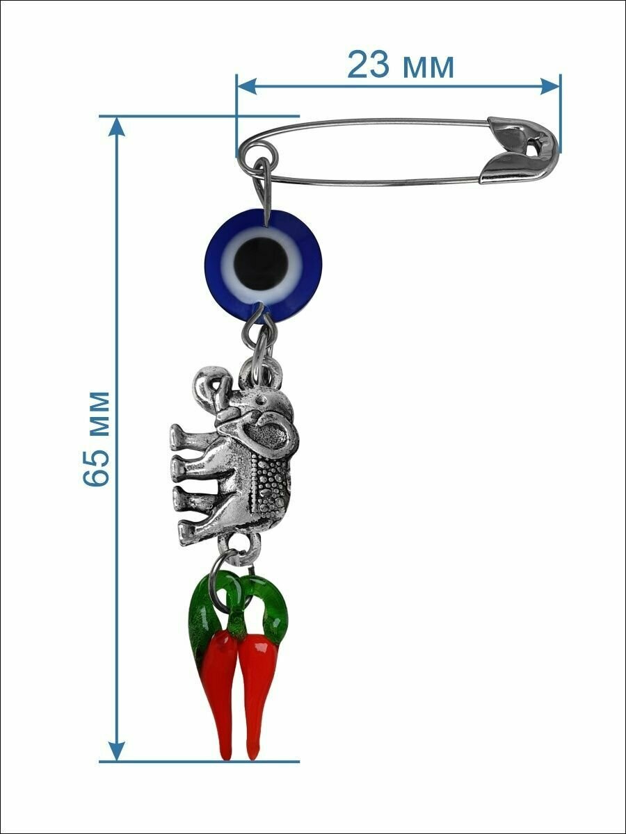Талисман "Денежная булавка со слоником" / оберег от сглаза/ кошельковый талисман