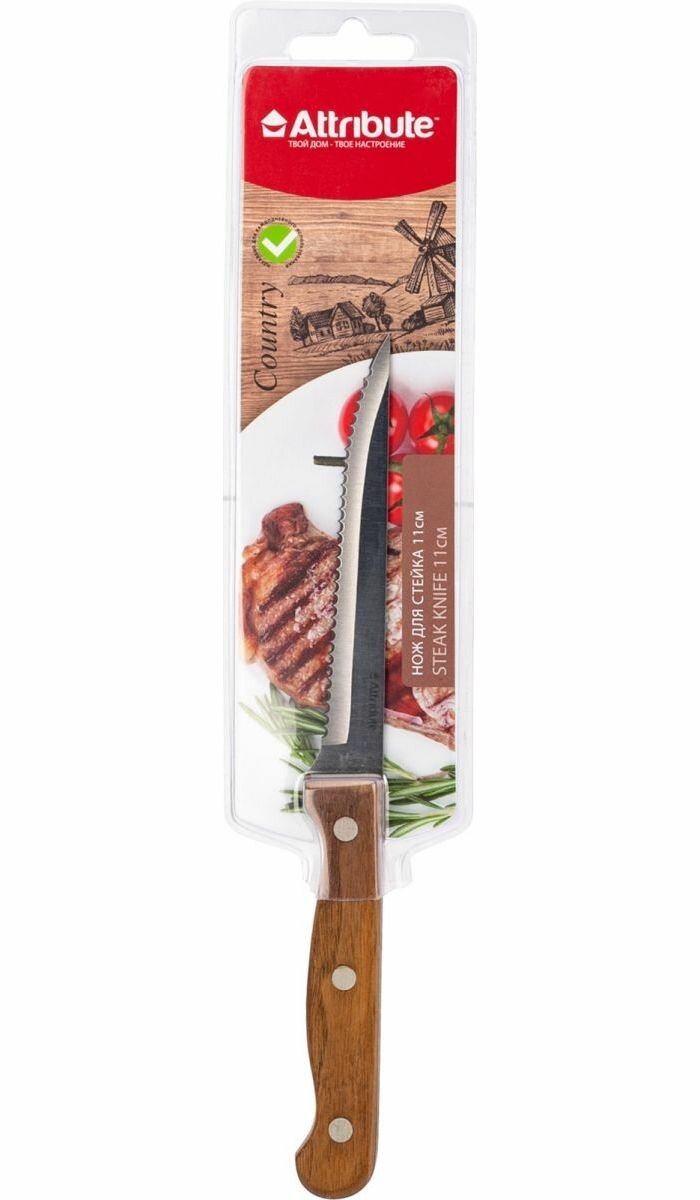 Нож для стейка Attribute Knife Country AKC235 11см - фото №7
