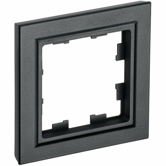 Рамка Iek 1 м BRITE РУ 1 БрЧ черный  BR M12 K02