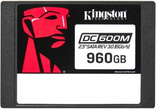 Накопитель SSD 2.5' Kingston SEDC600M/960G Enterprise 960GB DC600M SATA 3 560/530MB/s 3D TLC IOPS 94K/65K MTBF 2M 1752TBW (Mixed-Use)