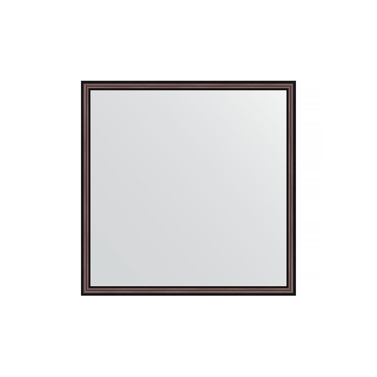 Зеркало настенное EVOFORM в багетной раме махагон, 58х58 см, для гостиной, прихожей, кабинета, спальни и ванной комнаты, BY 0604