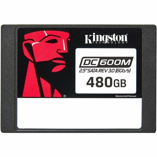 Накопитель SSD Kingston Enterprise 480GB DC600M 2.5" SATA 3 R560/W470MB/s 3D TLC MTBF 2M 94 000/41 000 IOPS 876TBW SEDC600M/480G