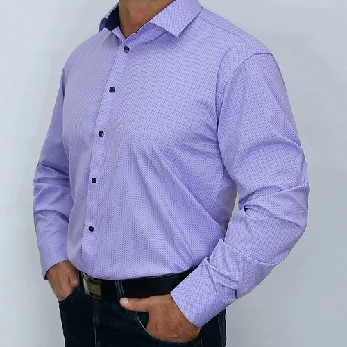 Рубашка , размер 2XL, фиолетовый