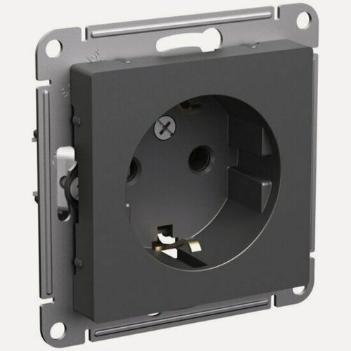 Изображение товара Розетка Systeme Electric (schneider Electric) AtlasDesign с заземл. 16А механизм базальт, ATN001443