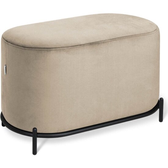 Банкетка Sheffilton SHT-B7 ванильный крем/черный муар