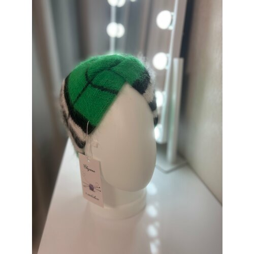 Повязка , демисезон/зима, вязаная, размер 56, зеленый