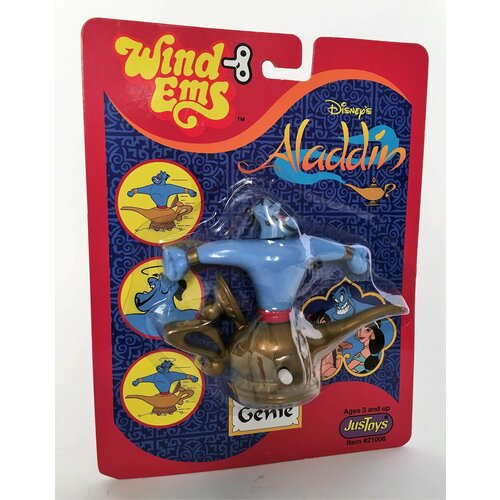 Винтажная фигурка Алладин Disney Aladdin Genie Wind Ems Up NIB Justoys #21006