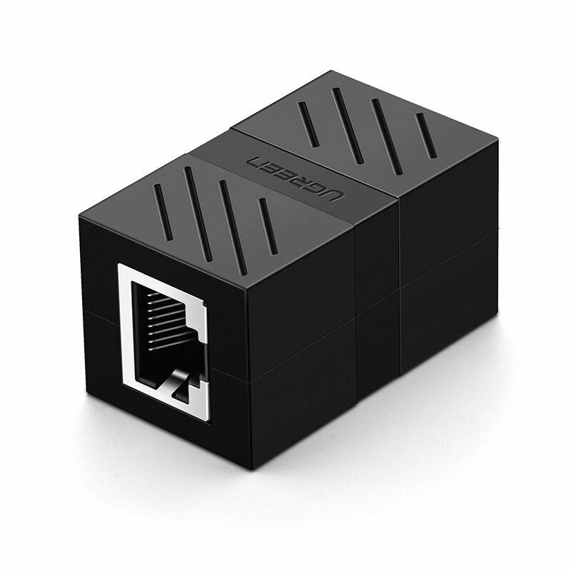 Адаптер-удлинитель для сетевого кабеля Ugreen NW114 RJ45, цвет черный (20390)