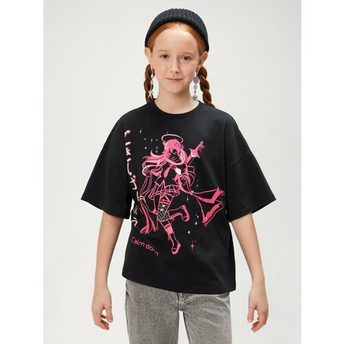 фото Футболка acoola, размер 146, черный