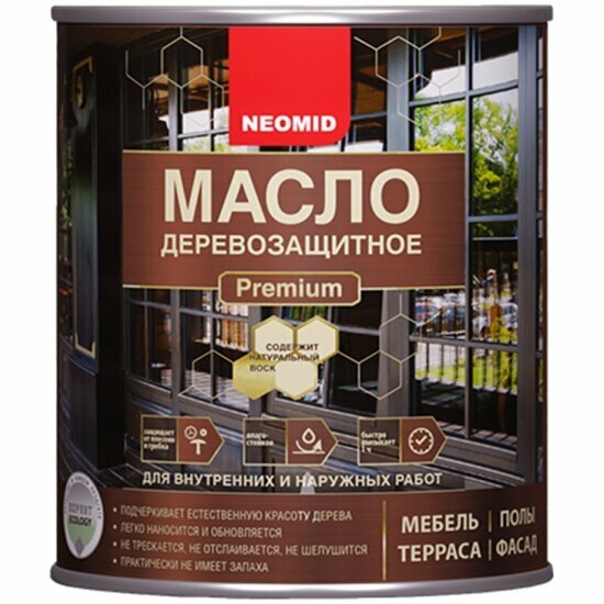 Масло деревозащитное Neomid Premium, 0,75 л