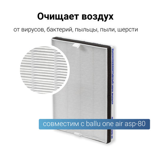 Фильтр для очистителя воздуха Ballu OneAir ASP-80 набор ballu для oneair asp 200 для очистителя воздуха